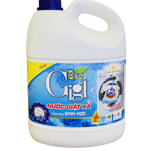 Nước giặt BIO GIGI  3.6kg - can béo nắp tím
