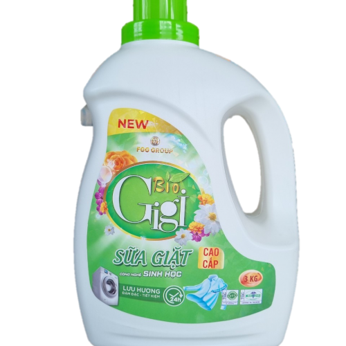 Sữa Giặt BIO GIGI Cao Cấp 5 trong 1 - 3kg Hương SAKURA - Nắp xanh